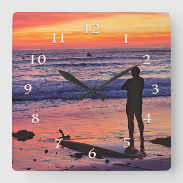 RELÓGIO QUADRADO A SÉTIMA ONDA (Frente)