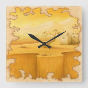 Relógio Quadrado "A Vanguarda do Mundo", Adventure Motif Painting