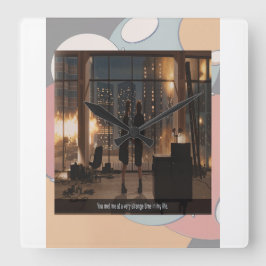 Relógio Quadrado A Very Strange Time in my Life Wall Clock