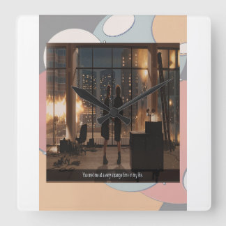 Relógio Quadrado A Very Strange Time in my Life Wall Clock
