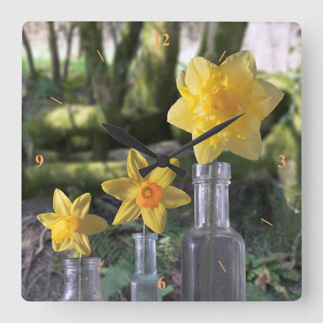 Relógio Quadrado A vida no bosque (Frente)