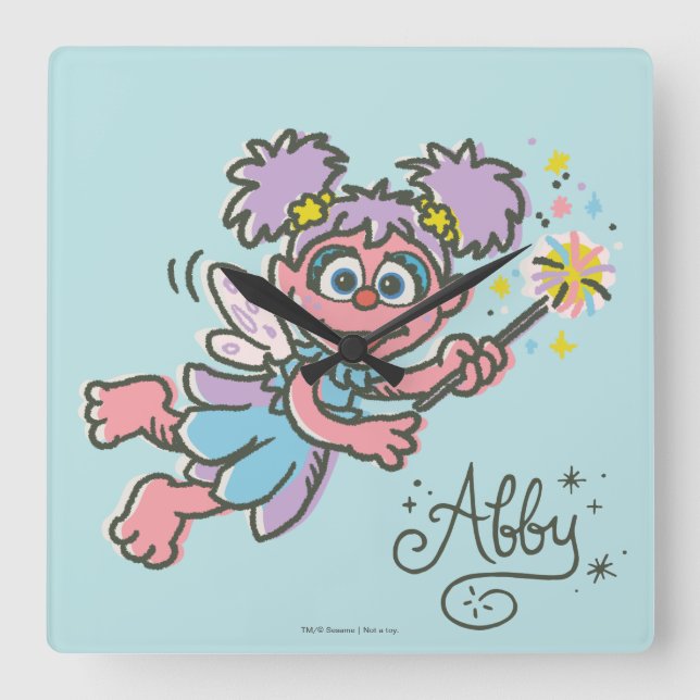 Relógio Quadrado Abby Cadabby Flying (Frente)