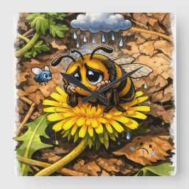Relógio Quadrado Abeja Triste