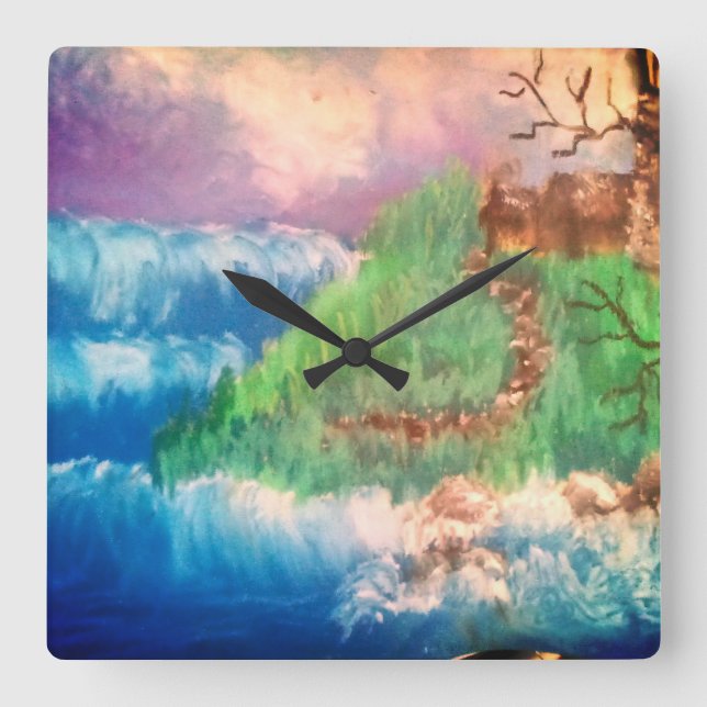 Relógio Quadrado About to get washed away (Frente)