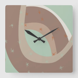 Relógio Quadrado Abstract rainbow