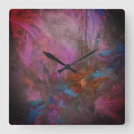 Relógio Quadrado Abstrato