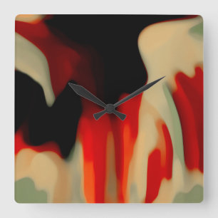 Relógio Quadrado Abstrato Art