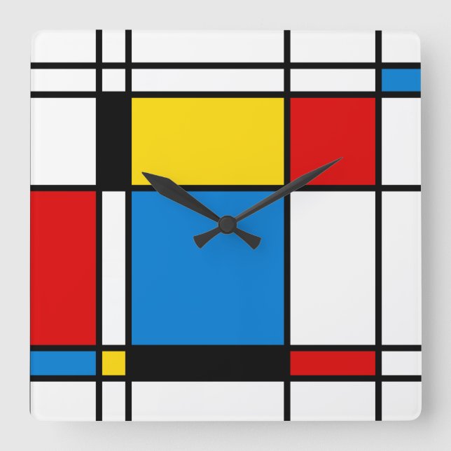 Relógio Quadrado Abstrato Art Wall Decor Clocks (Frente)