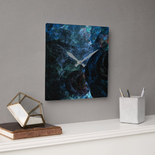 Relógio Quadrado Abstrato azul de Opal para RAZR