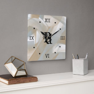 Relógio Quadrado Abstrato de Wall Clock Trend Sandy Tornado