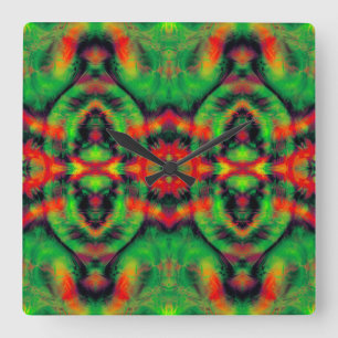 Relógio Quadrado Abstrato Moderno Legal de Arte Digital