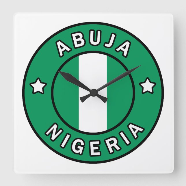 Relógio Quadrado Abuja Nigéria (Frente)