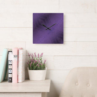 Relógio Quadrado Aceitação | Padrão de Boho Eclético Violet