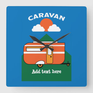 Relógio Quadrado Acessórios de Caravana Engraçados