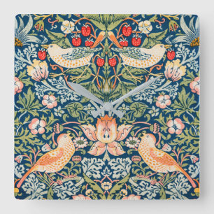 RELÓGIO QUADRADO ACRÍLICO WALLCLOCK : WILLIAM MORRIS