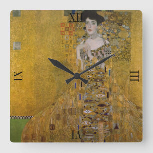 Relógio Quadrado Adele Bloch Bauer by Gustav Klimt