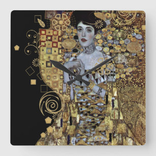 Relógio Quadrado Adele Klimt Acrylic Wall Clock