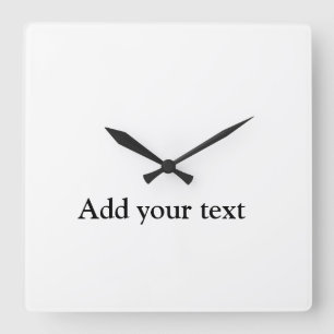 Relógio Quadrado adição personalizada do texto personalizado