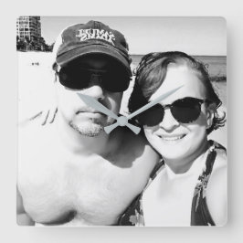 Relógio Quadrado Adicionar o Casal Personalizado de Imagem