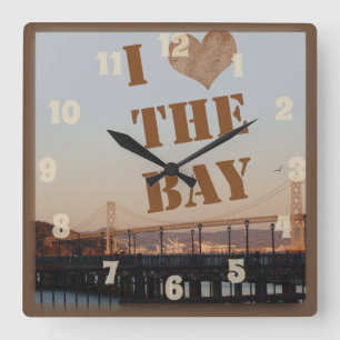 Relógio Quadrado Adoro a Baía!