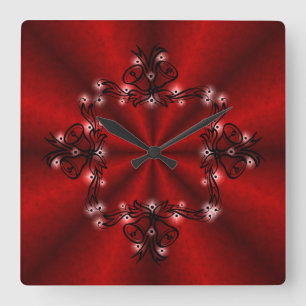 Relógio Quadrado Advento, Artdeco de Natal no Arco Vermelho