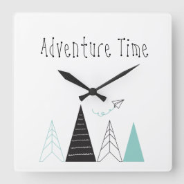 Relógio Quadrado 'Adventure time' Wall Clock
