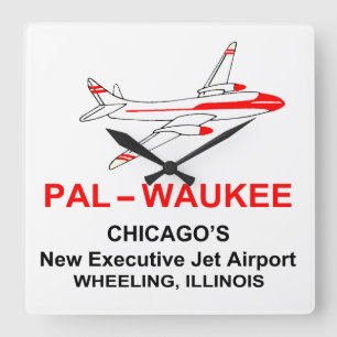 Relógio Quadrado Aeroporto de Palwaukee, Wheeling, Illinois