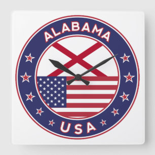 Relógio Quadrado Alabama