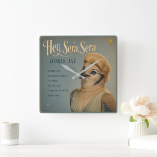 Relógio Quadrado Álbum de Doris Jay: uma Paródia