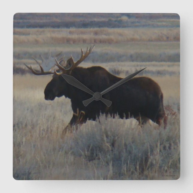 Relógio Quadrado Alces do M2 Bull (Frente)