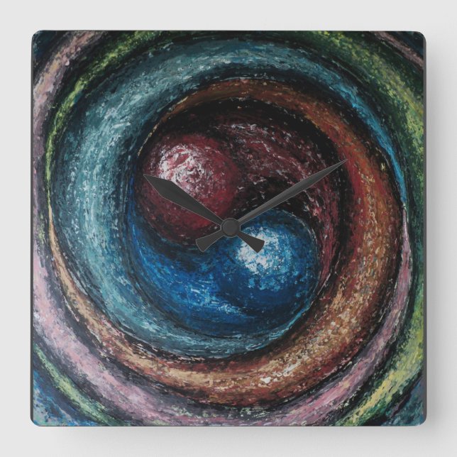 Relógio Quadrado "Alchemy" de Ramona Dumitrescu (Frente)