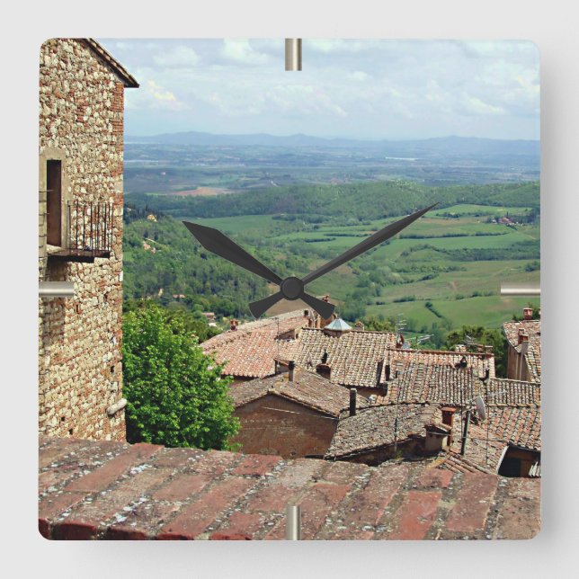 Relógio Quadrado Além dos telhados 1 (Frente)