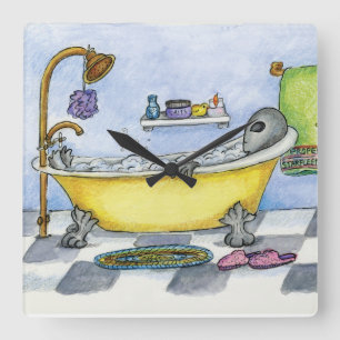 Relógio Quadrado Alienígena em meu pulso de disparo de parede da