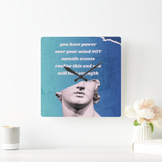 Relógio Quadrado Alimentação da mente