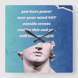 Relógio Quadrado Alimentação da mente