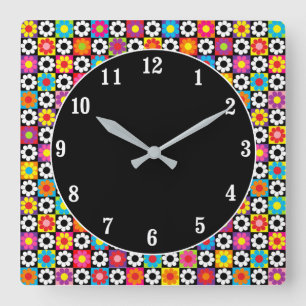 Relógio Quadrado Alimentação da ventoinha do humor