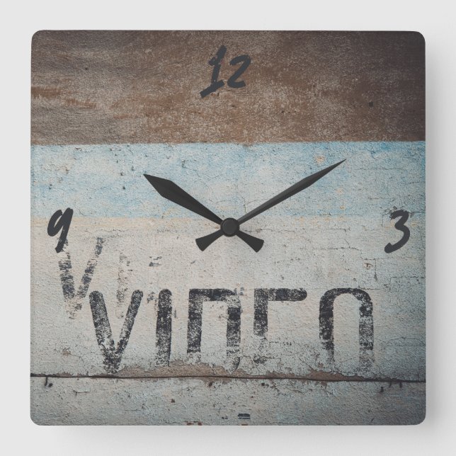 Relógio Quadrado Amantes de filmes cinematográficos do estilo loft  (Frente)