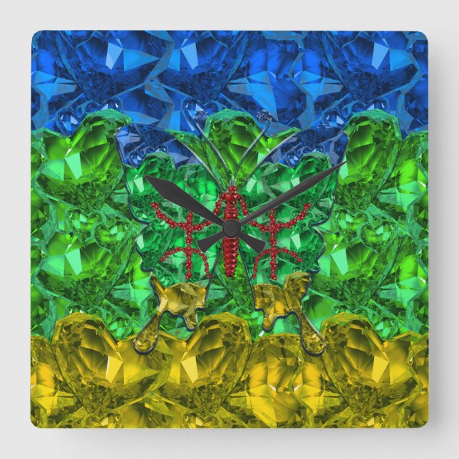 Relógio Quadrado Amazigh (Frente)