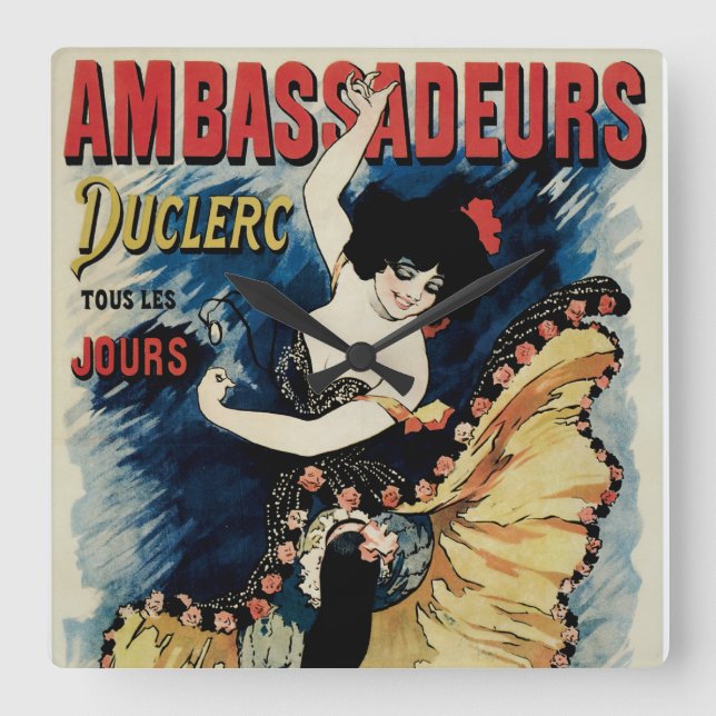 Relógio Quadrado Ambassadeurs (Frente)