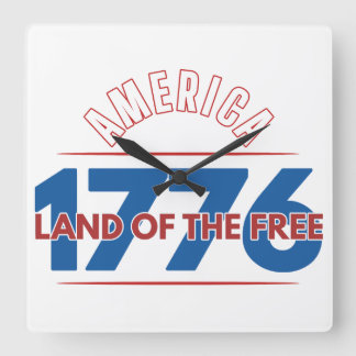 RELÓGIO QUADRADO AMÉRICA 1776 TERRA DA LIBERDADE  