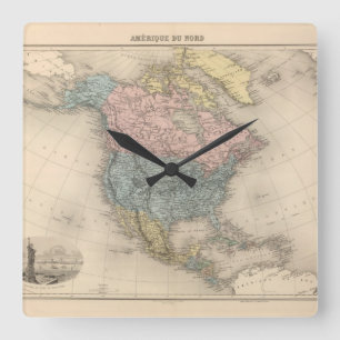 Relógio Quadrado Amerique du Nord.