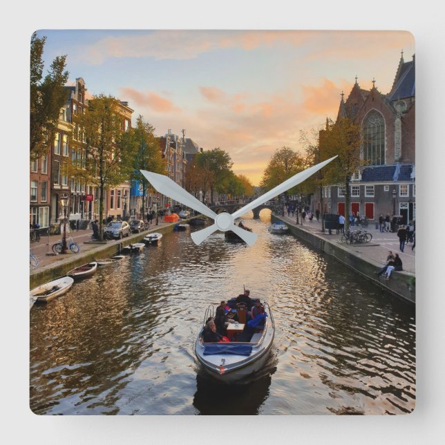 Relógio Quadrado Amesterdã (Frente)