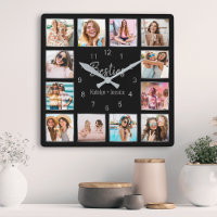 Amizade de Prata Preta de Colagem de Fotos Persona
