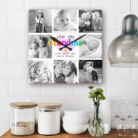 Amo-Te Vovó Colorida Colagem de Fotos Moderna 8