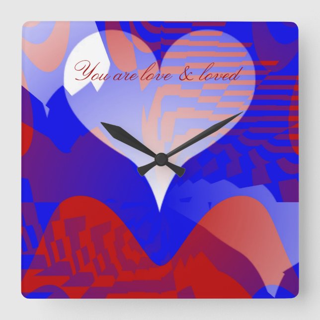 Relógio Quadrado Amor_ (Frente)