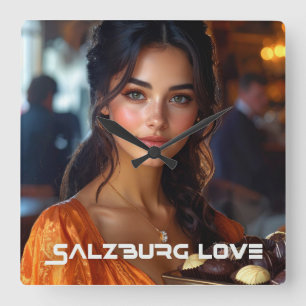 RELÓGIO QUADRADO AMOR DE SALZBURGO - AMOR DA ÁUSTRIA