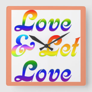 RELÓGIO QUADRADO AMOR E DEIXE AMOR