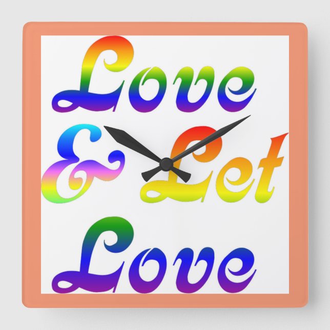 RELÓGIO QUADRADO AMOR E DEIXE AMOR (Frente)