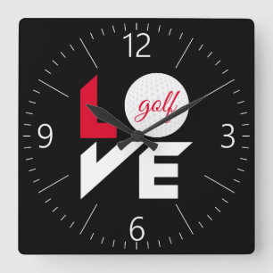 Relógio Quadrado Amor golfe