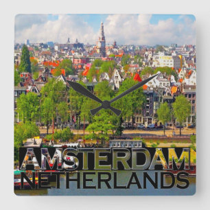Relógio Quadrado Amsterdão